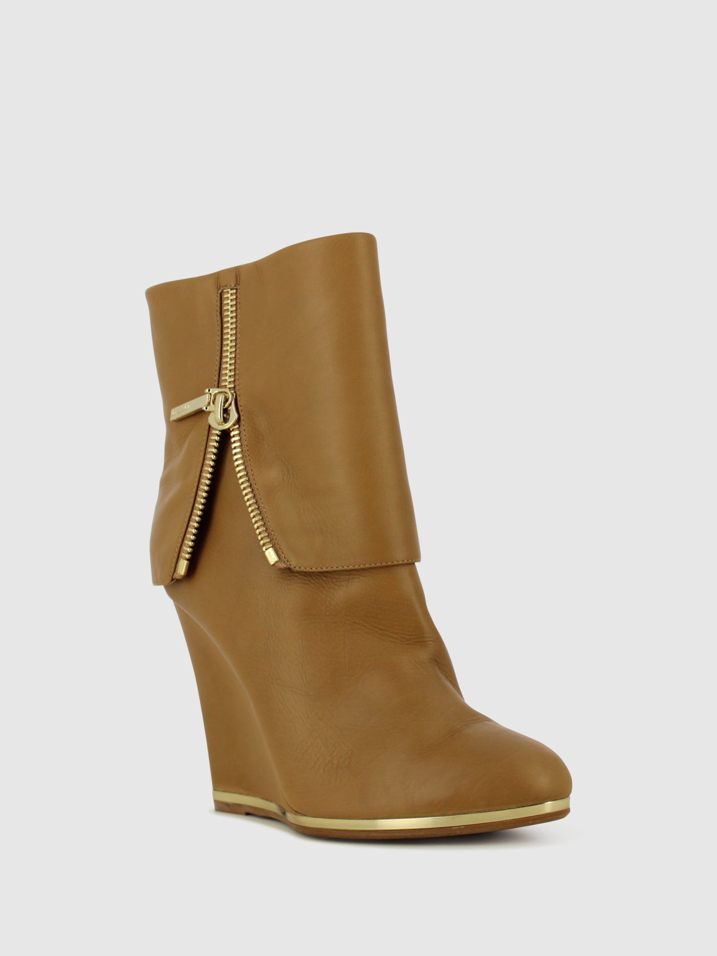 Le Silla Camel Zip Up Ankle Boots