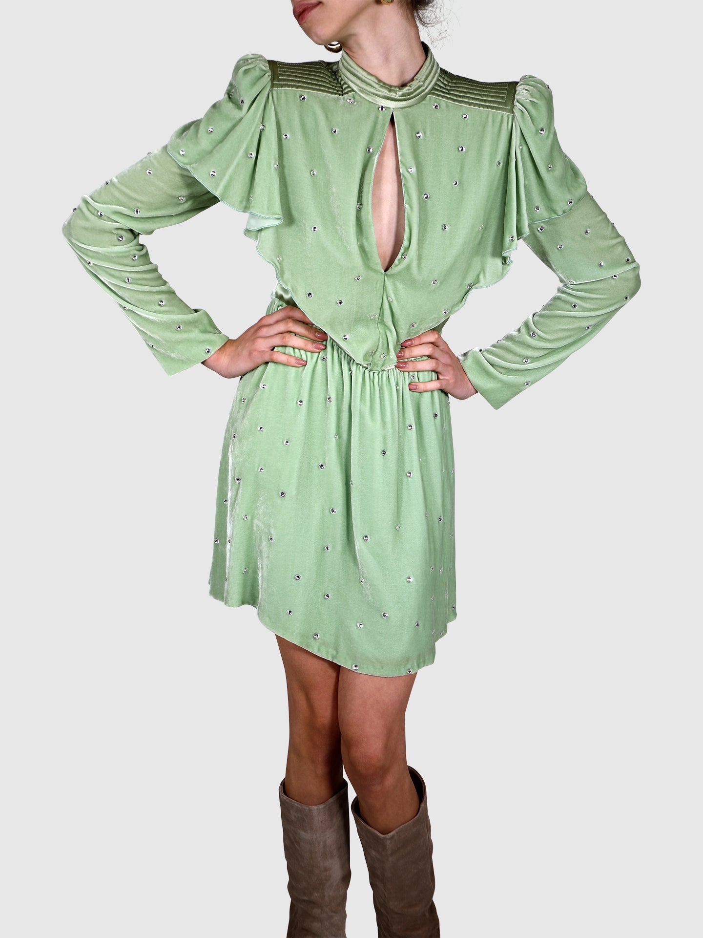 Philosophy Green Velvet Dress