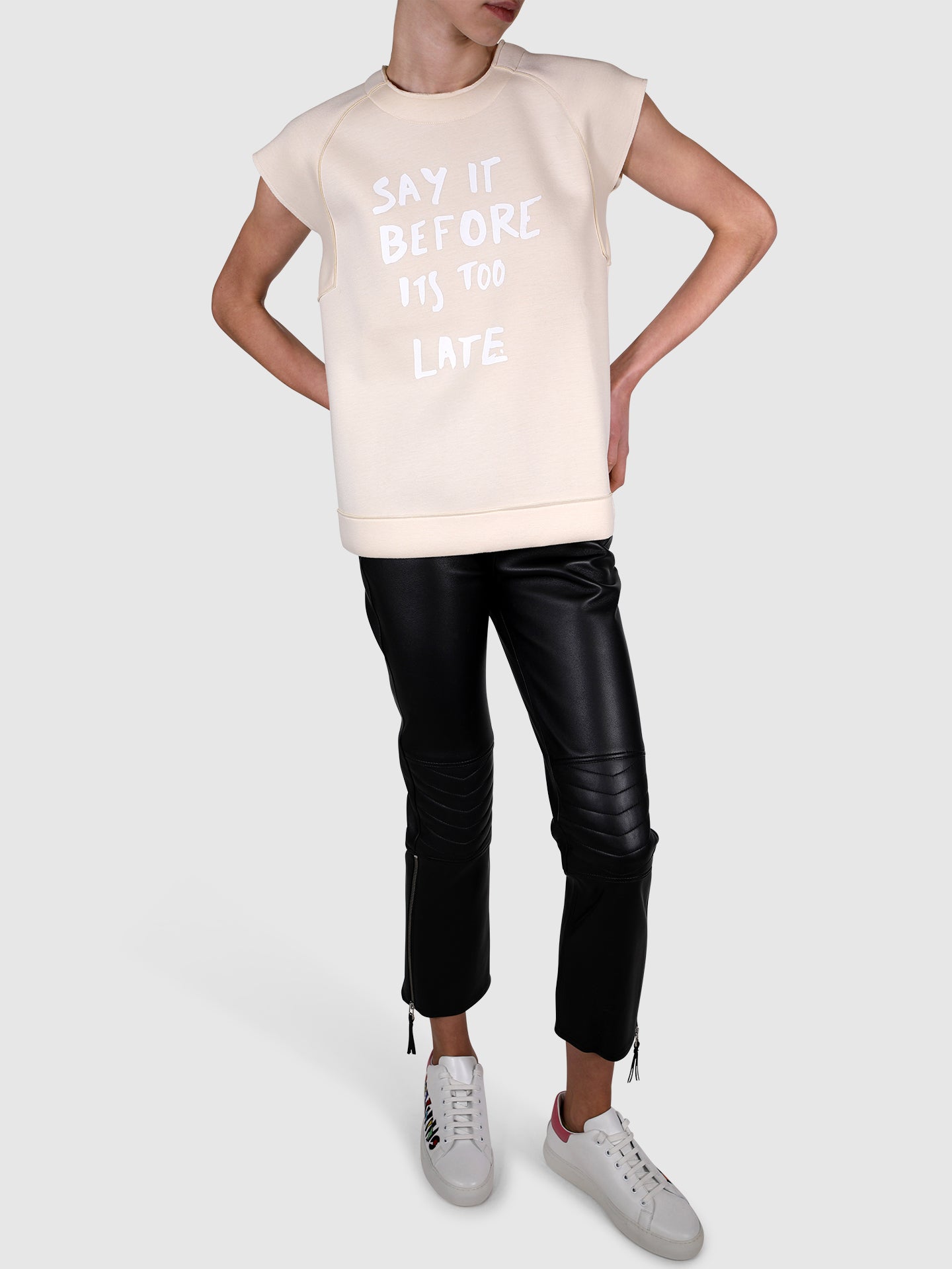 Malene Birger Beige Sweater with Letters