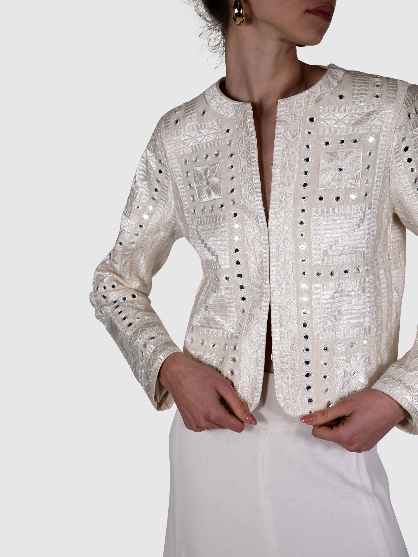 Alice&Olivia Beige glitter jacket