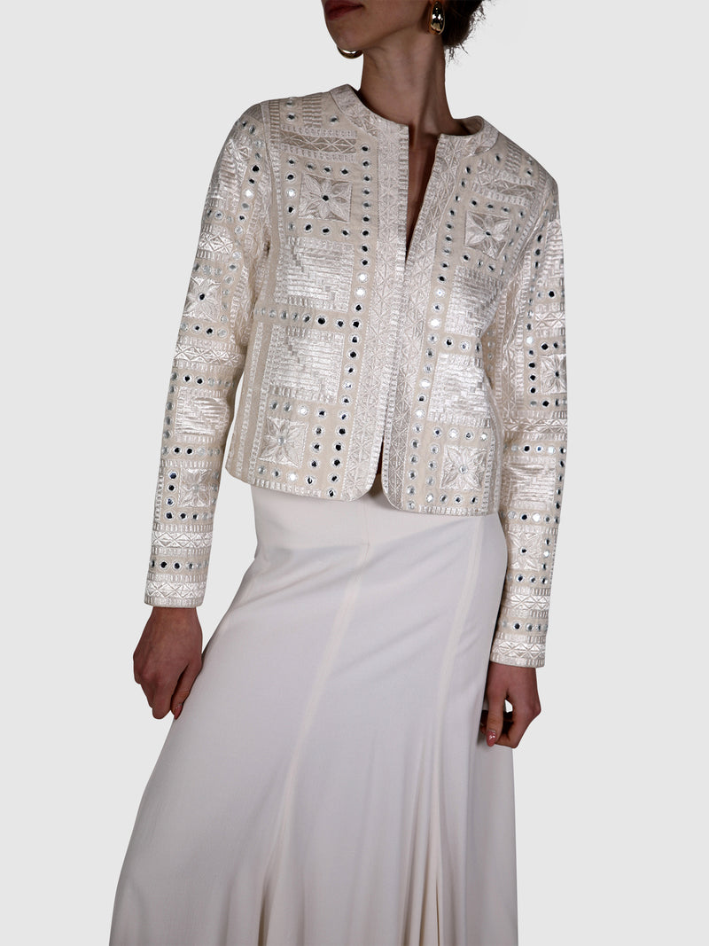 Alice&Olivia Beige glitter jacket