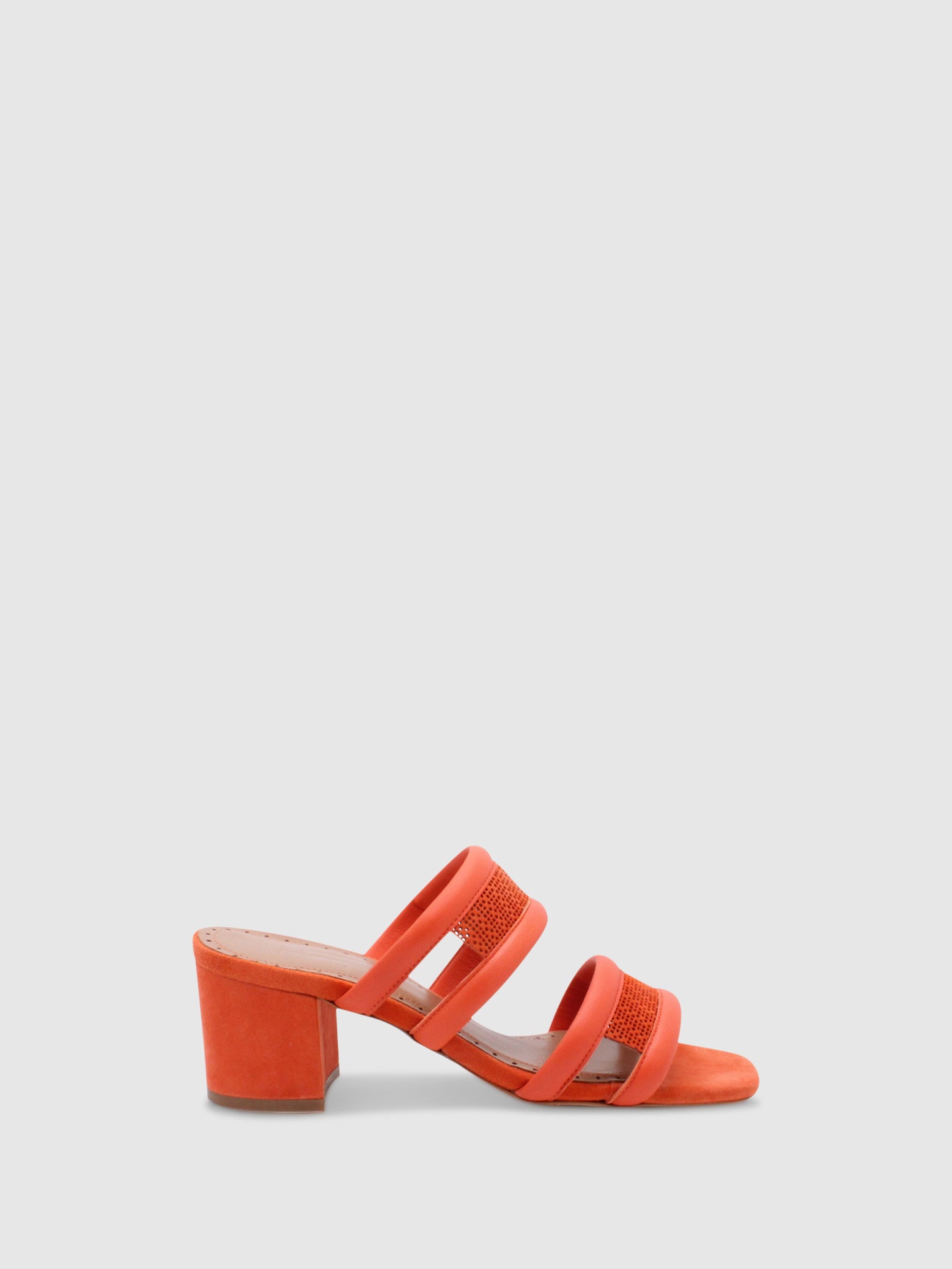 JJ Heitor Chunky Heel Sandals D03L5 Orange