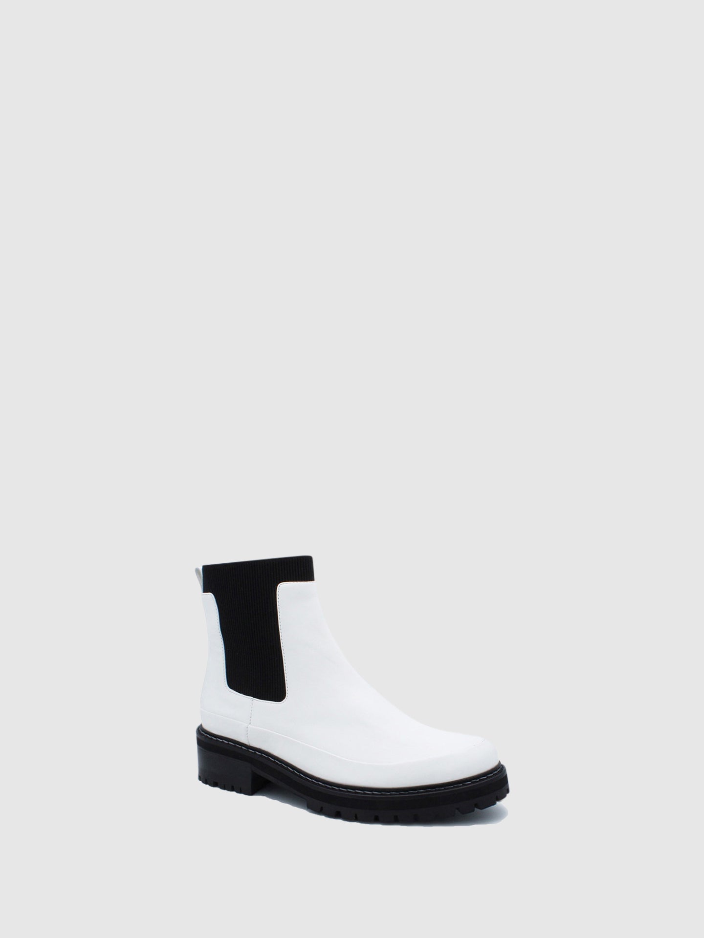 JJ Heitor White Chelsea Boots