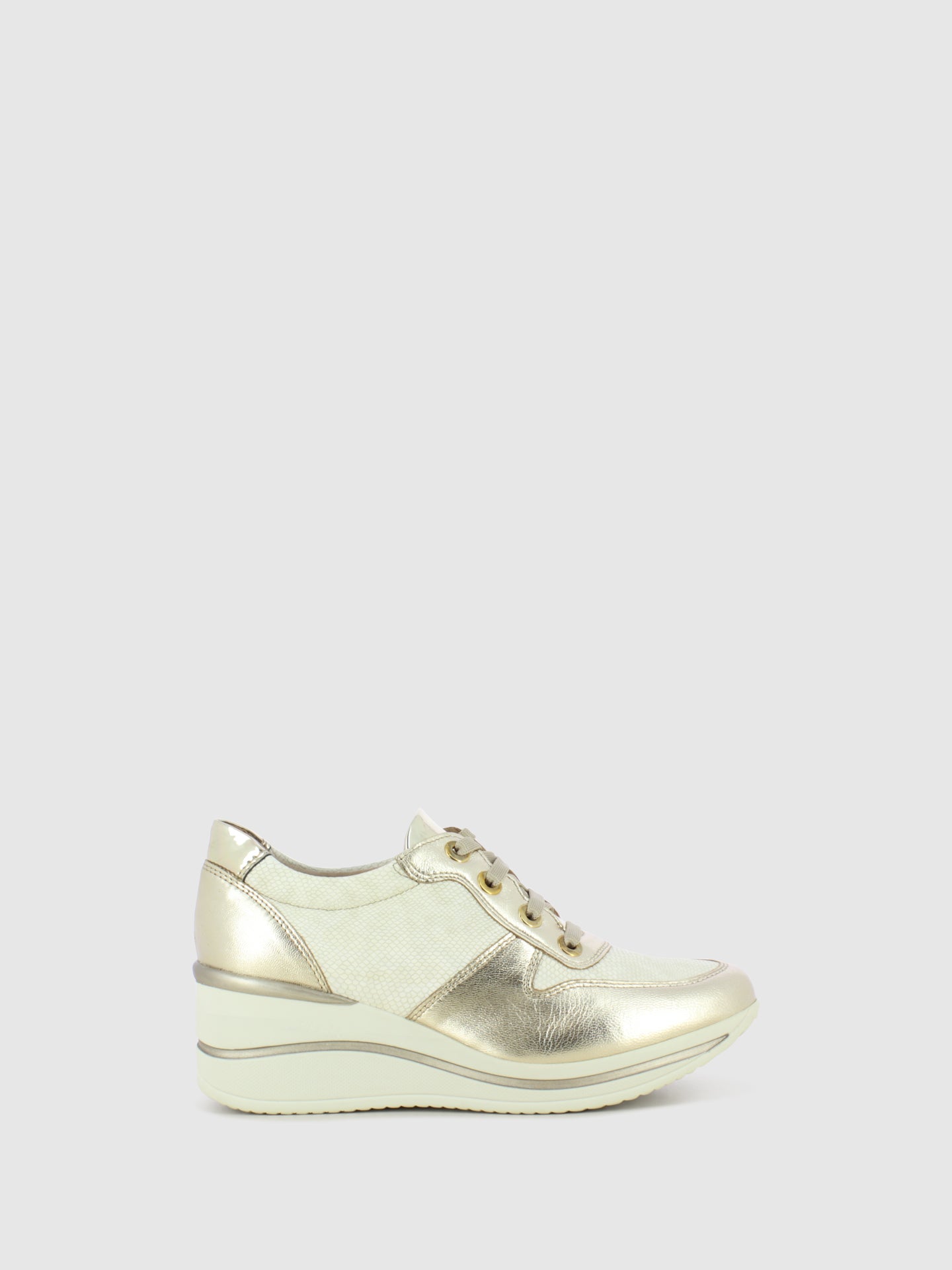 Foreva Gold Wedge Trainers