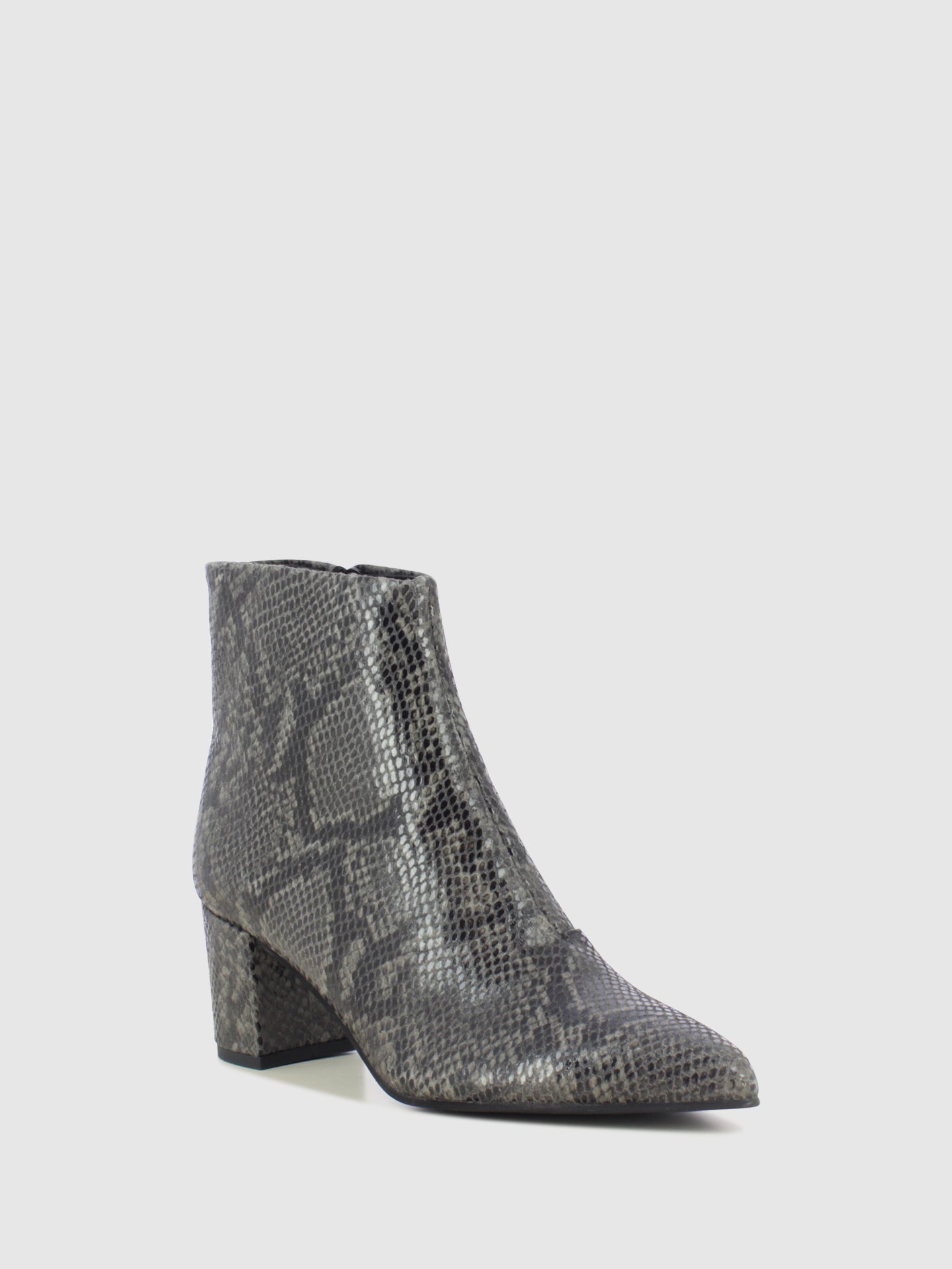 Foreva Gray Zip Up Ankle Boots