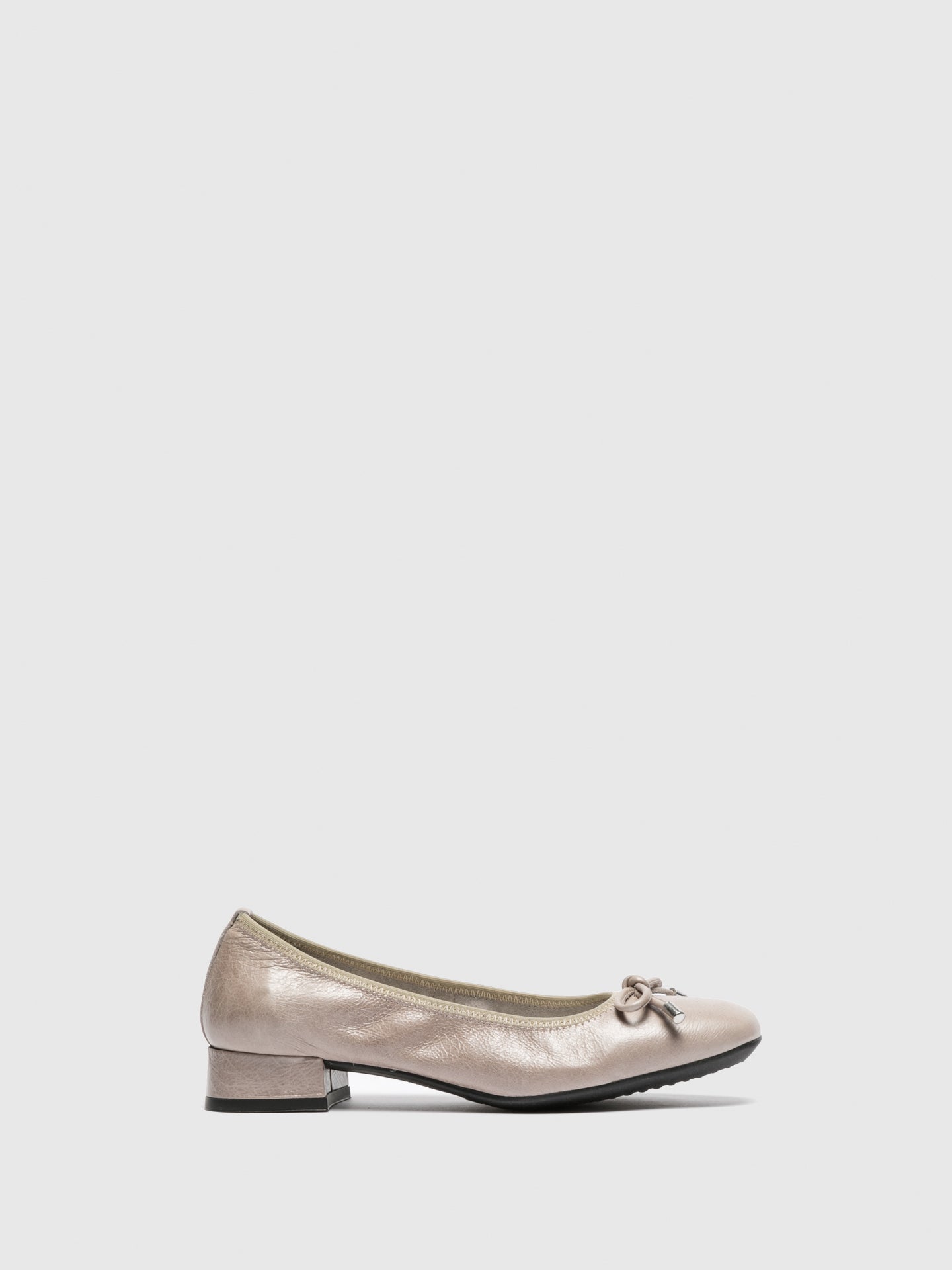 The Flexx Silver Square Toe Ballerinas