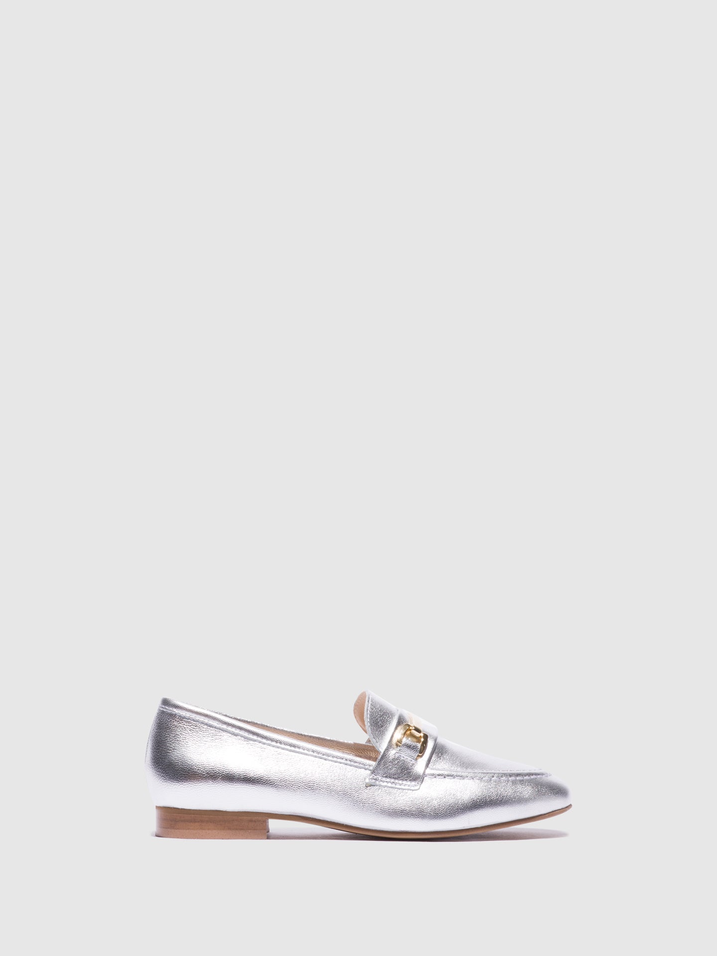 Foreva Silver Metallic Detail Loafers