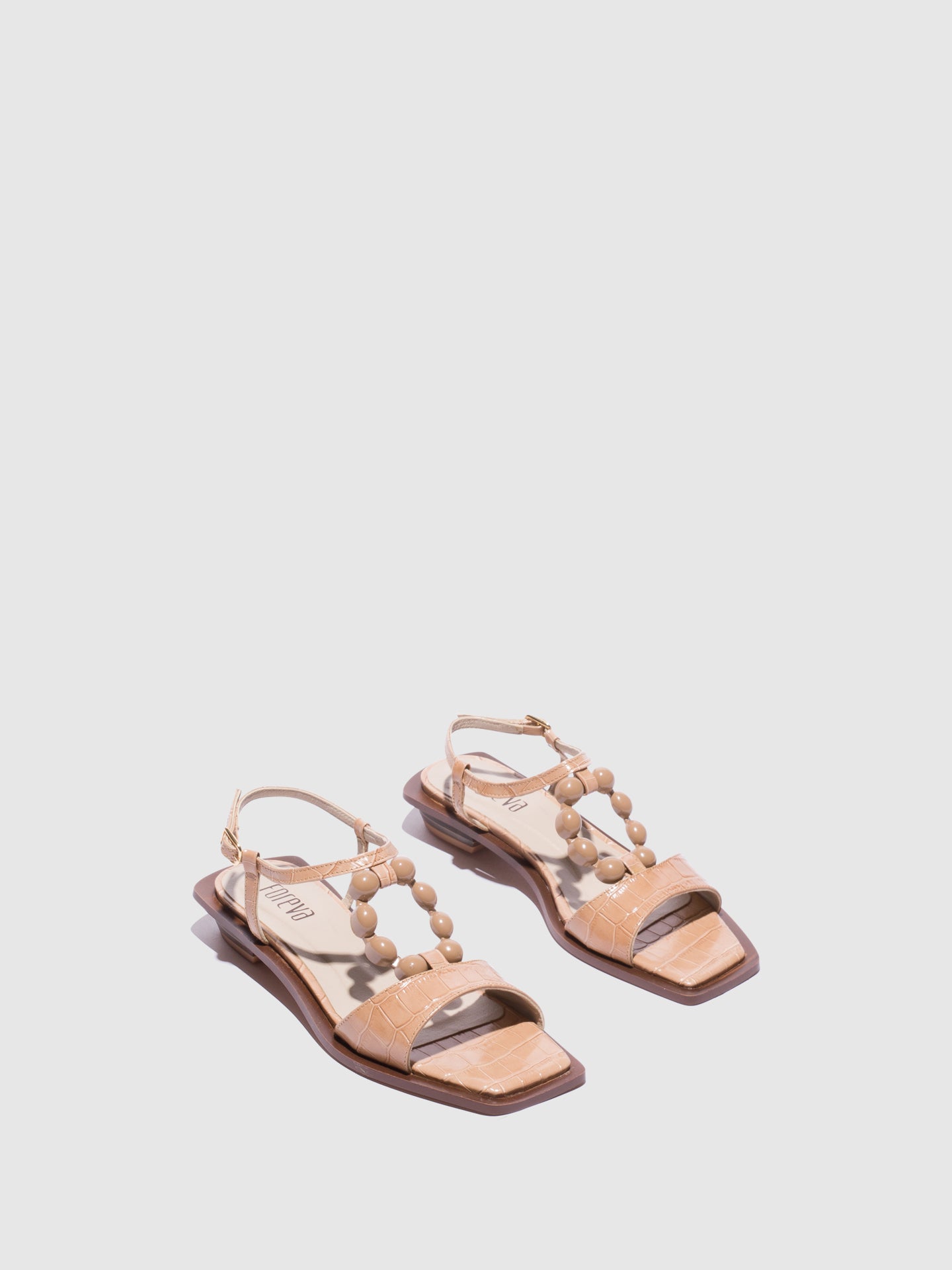 Foreva Beige Appliqués Sandals