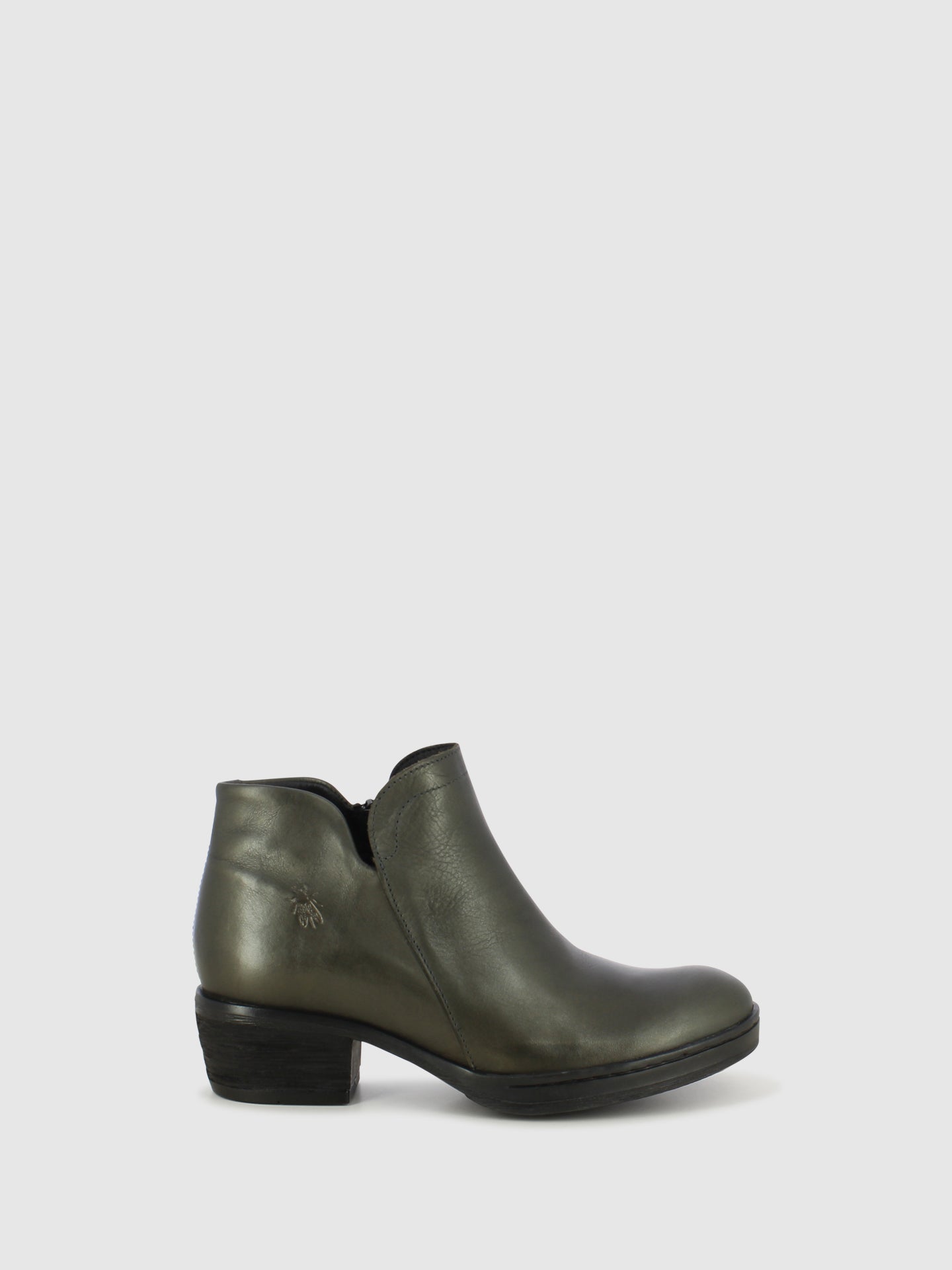 Fly London Anthracite Zip Up Ankle Boots