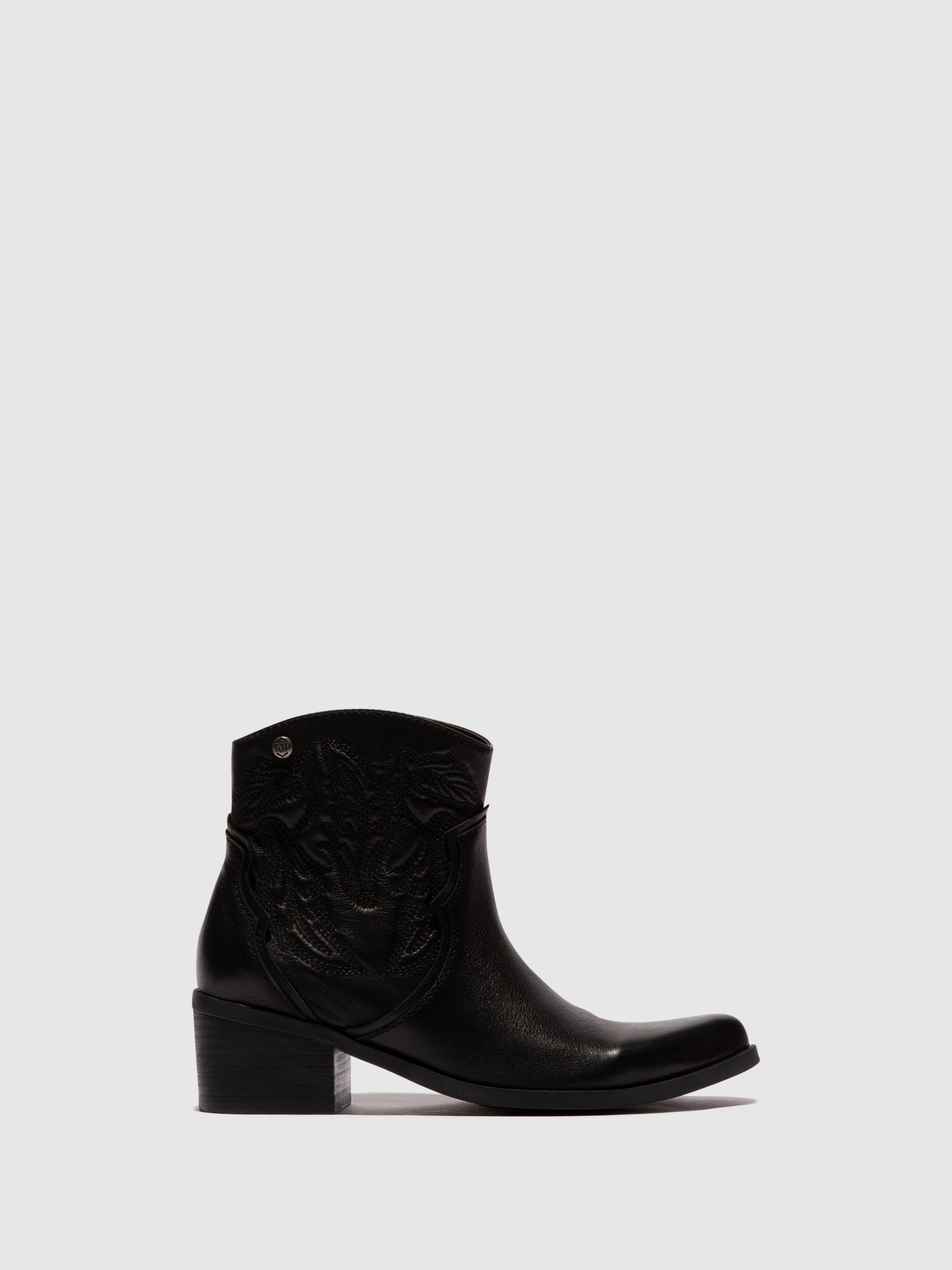 Top3 Black Cowboy Ankle Boots