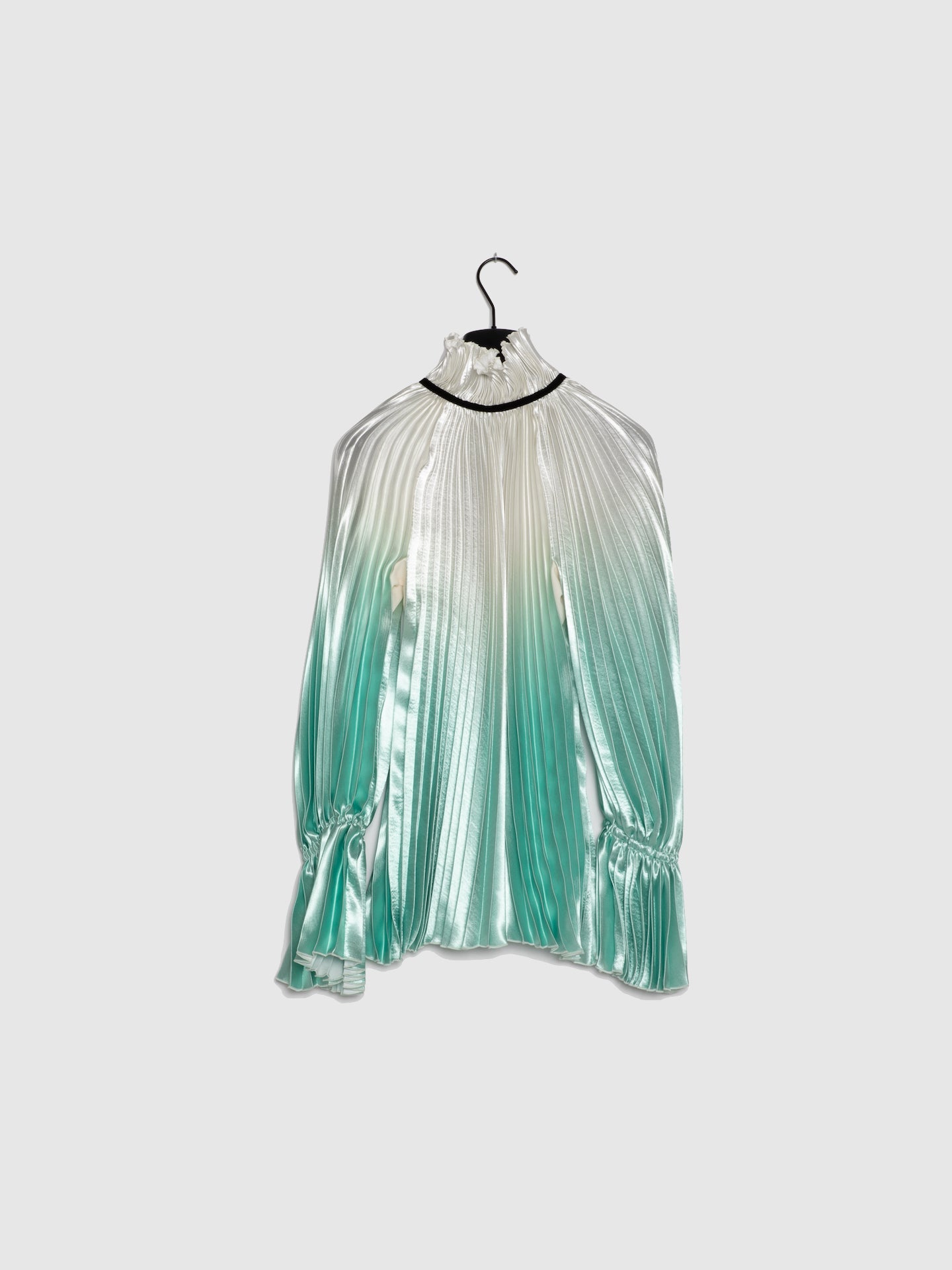 Philosophy Blusa Plissada em Verde e Bege