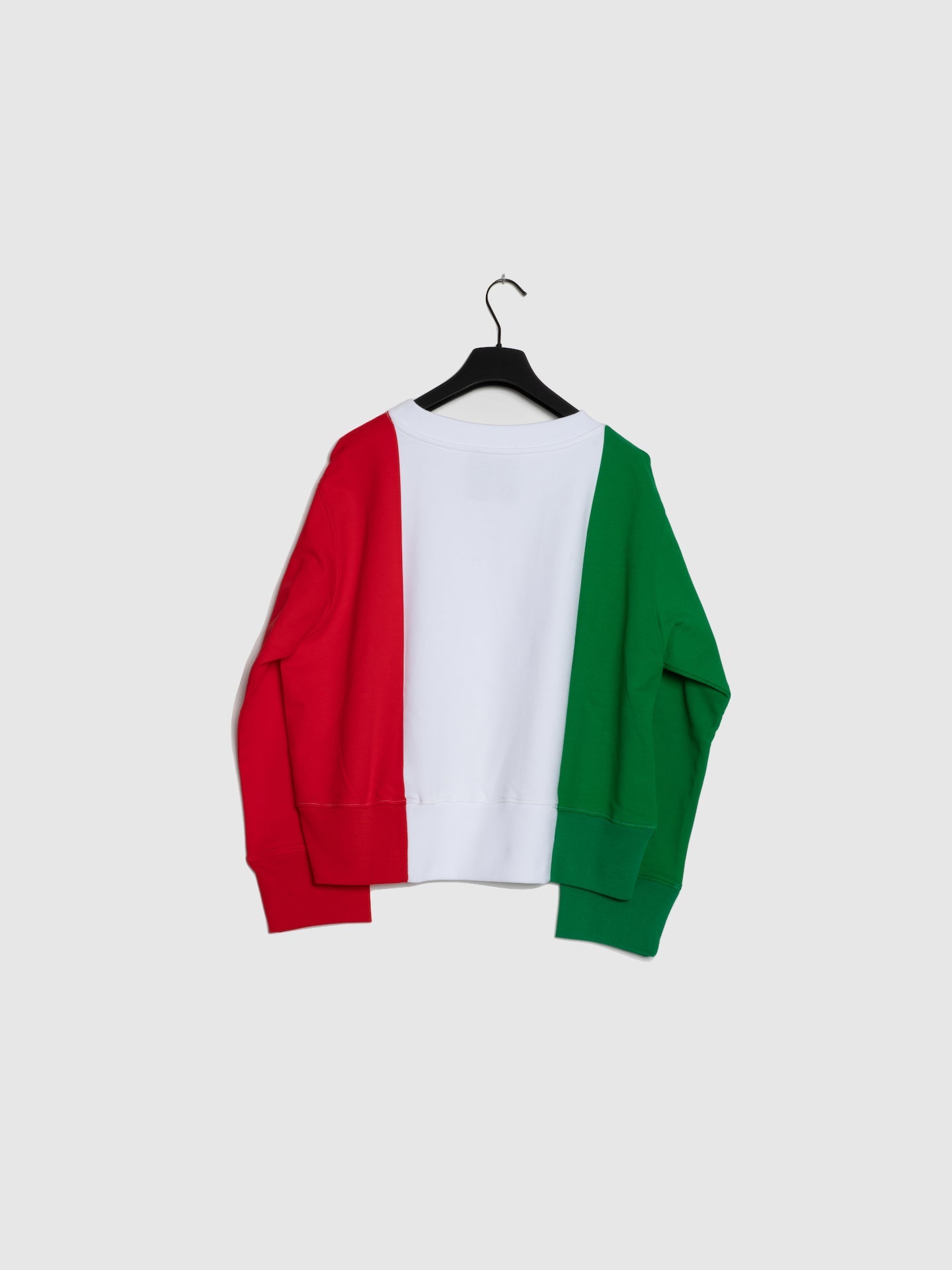 Moschino Sweater com Frase em Verde, Branco e Vermelho