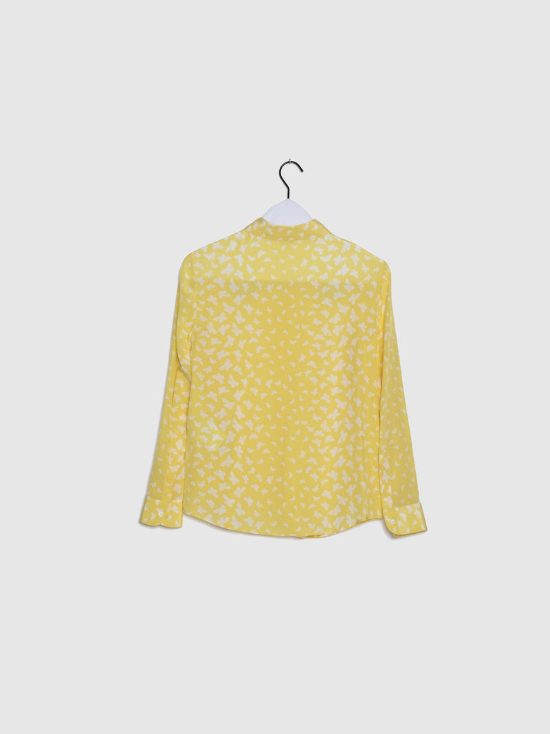 Red Valentino Camisa com Borboletas em Amarelo