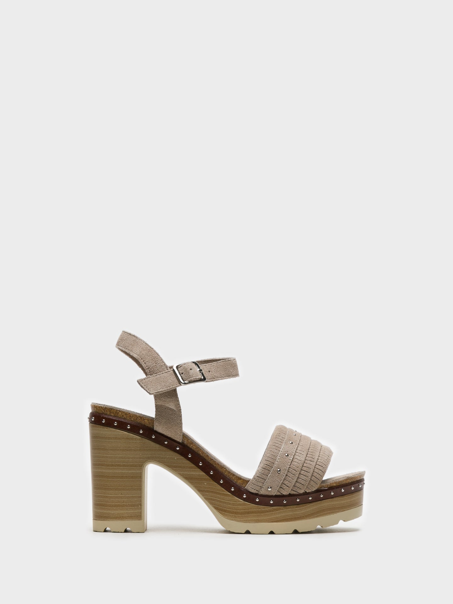 Carmela Tan Chunky Heel Sandals