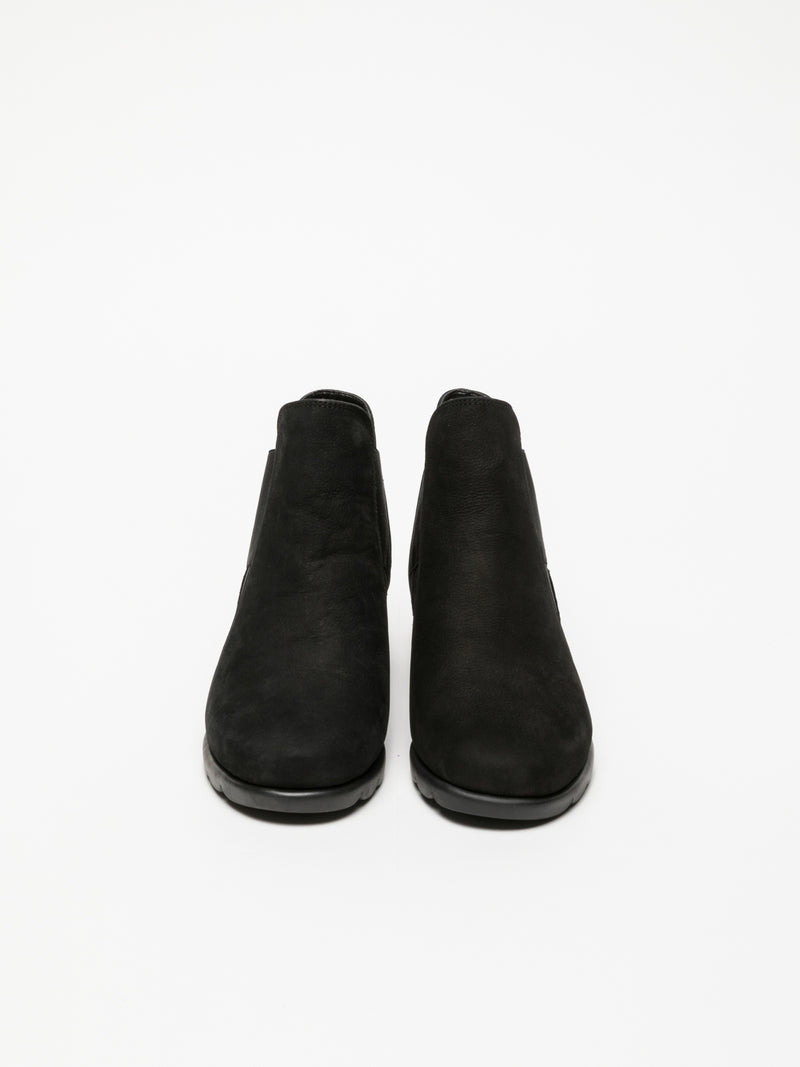 The Flexx Black Elasticated Ankle Boots