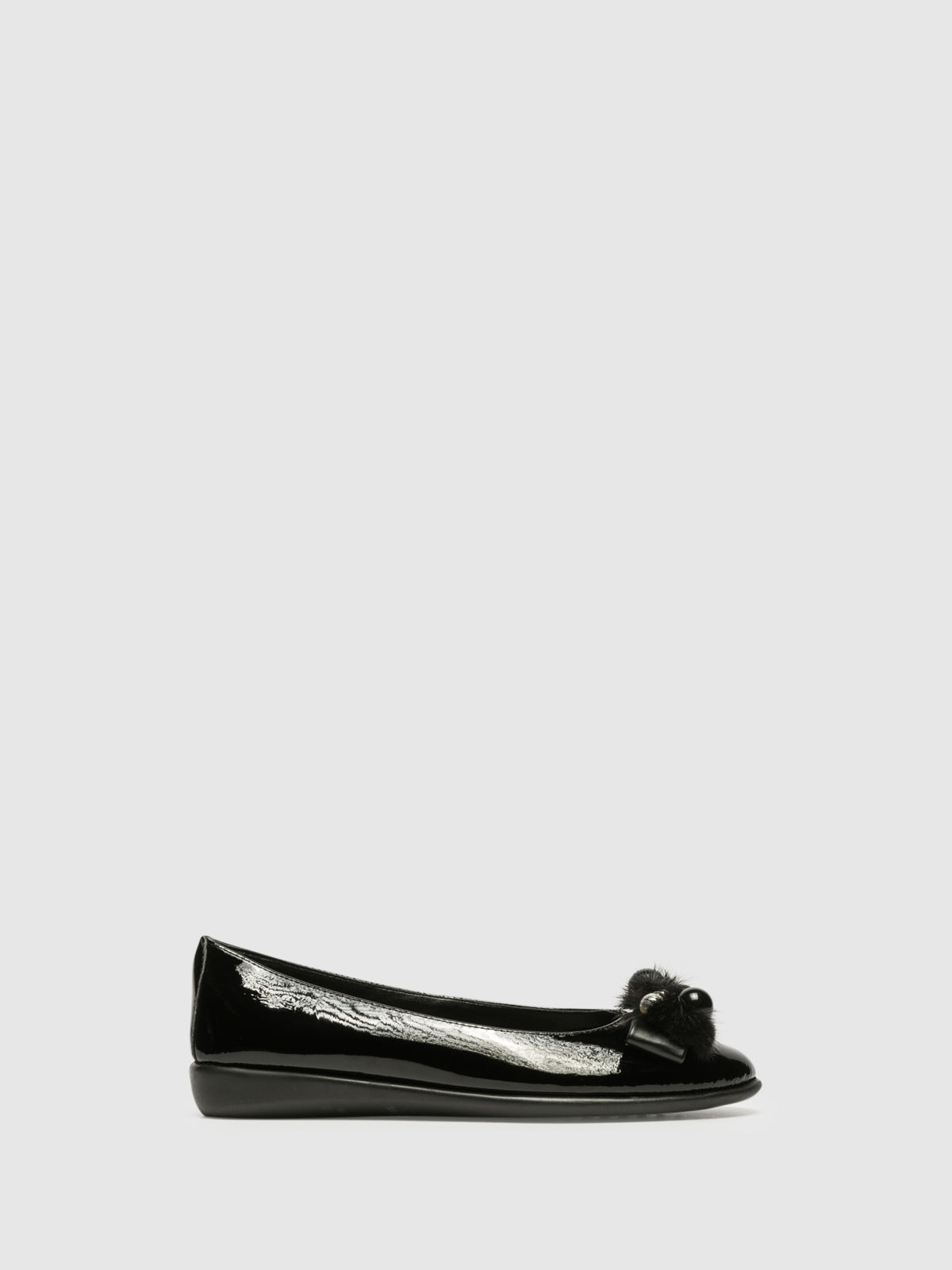 The Flexx Black Patent Leather Ballerinas