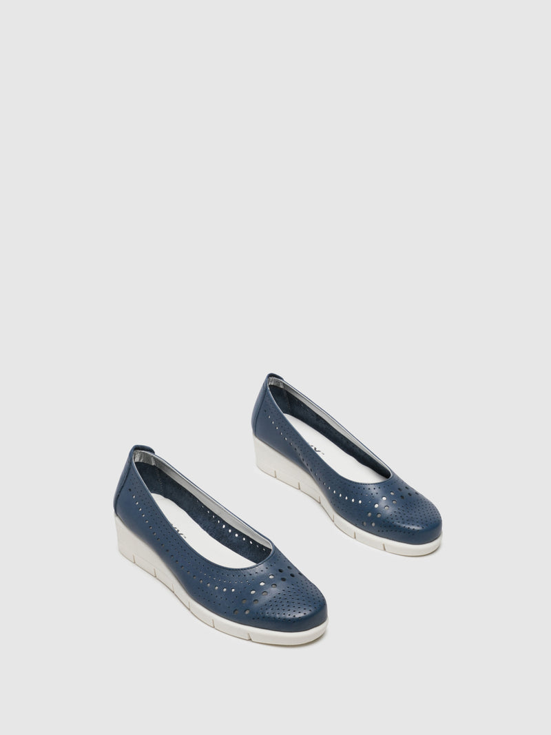 The Flexx Blue Wedge Shoes