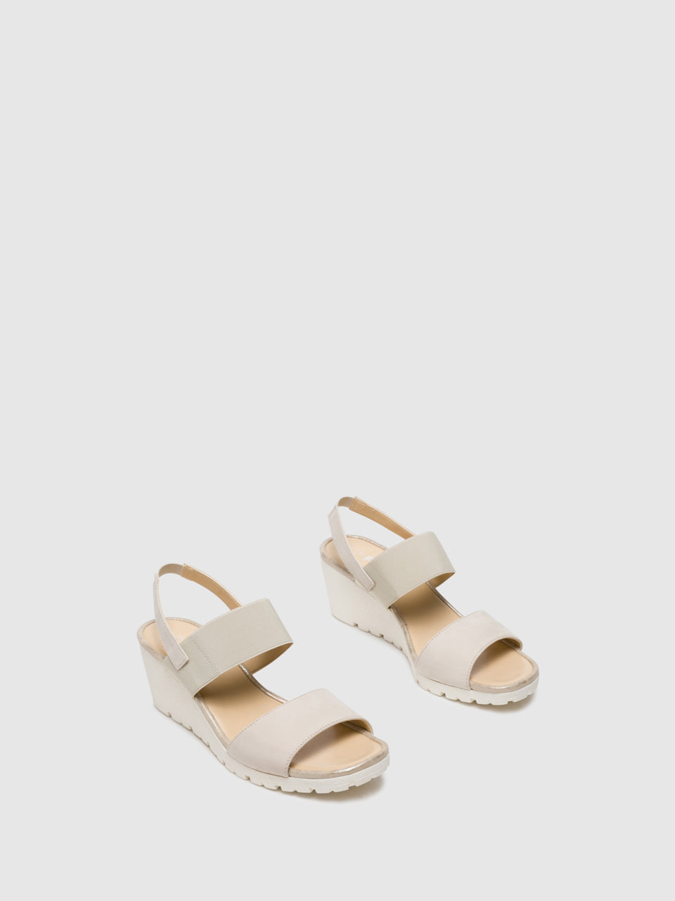 The Flexx Beige Wedge Sandals