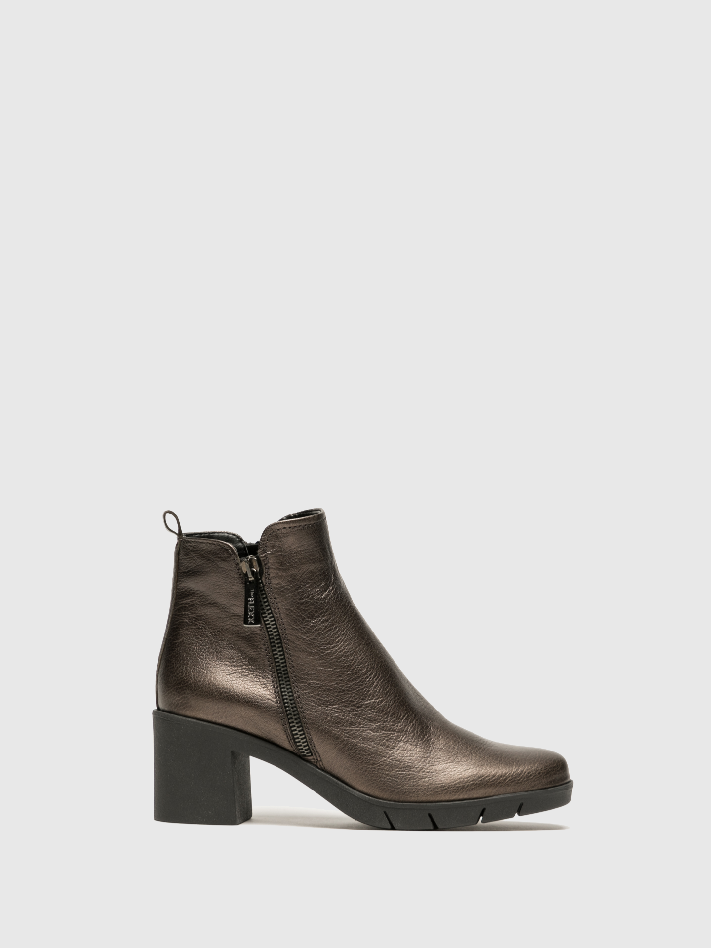 The Flexx SandyBrown Zip Up Ankle Boots