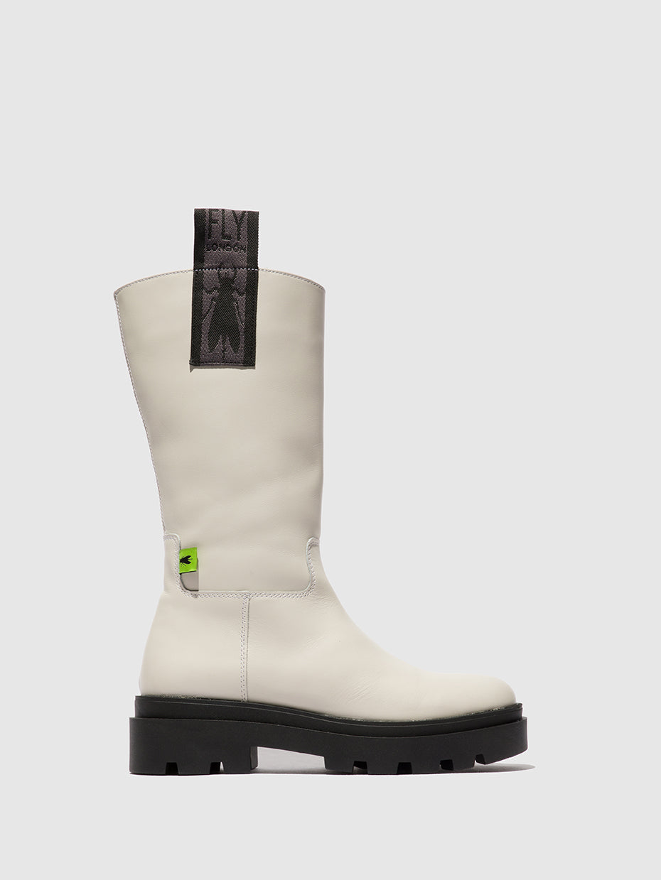 Fly London Zip Up Boots JALO882FLY NAOMI OFFWHITE