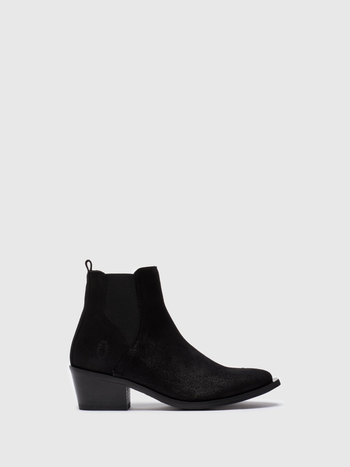 Fly London Coal Black Chelsea Ankle Boots