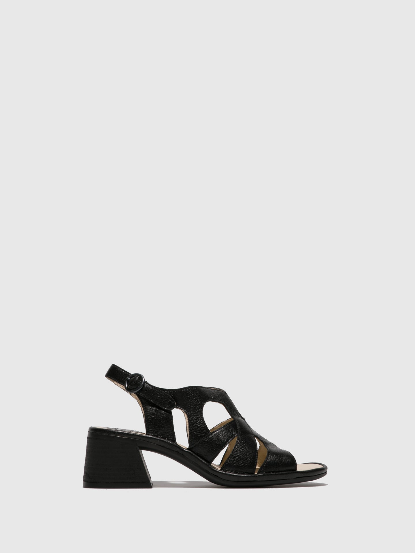 Fly London Black Open Toe Sandals