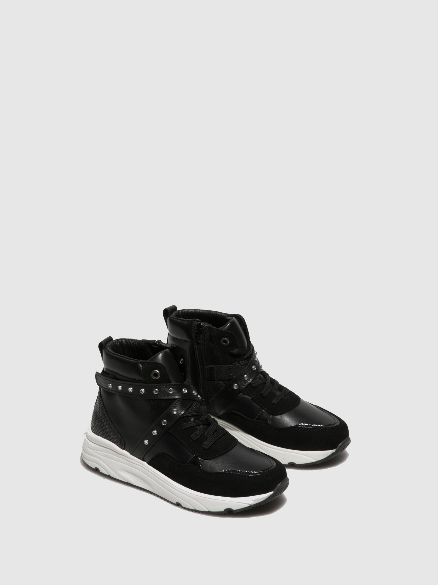 Foreva Black Zip Up Ankle Boots