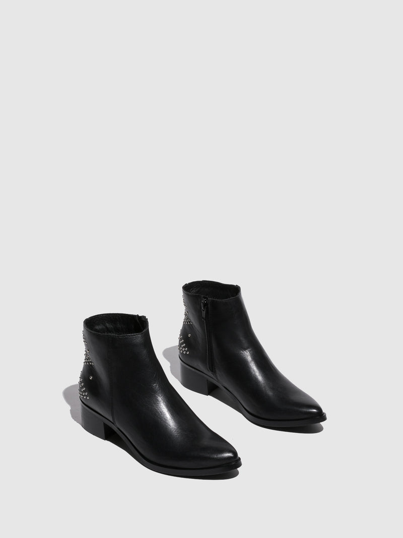 Foreva Black Pointed Toe Ankle Boots