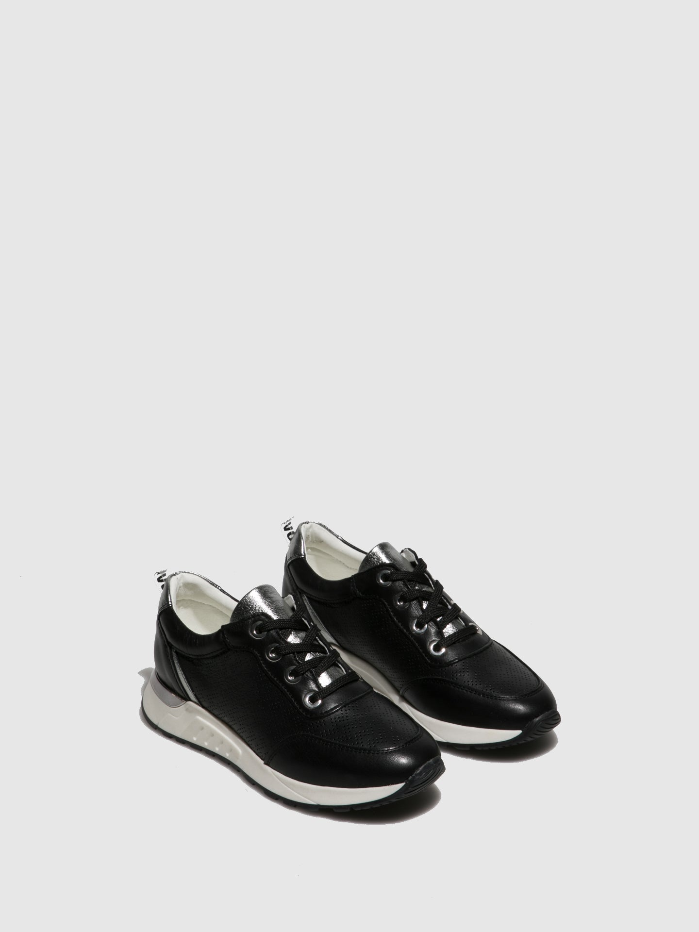 Foreva Black Lace-up Trainers