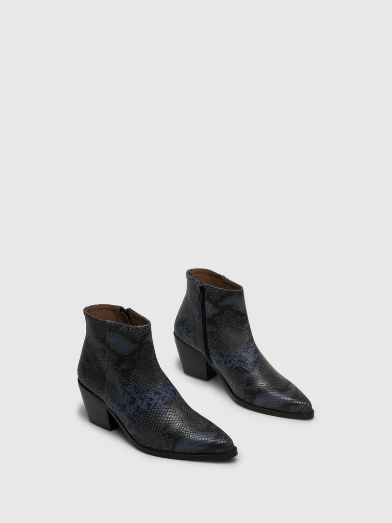 Foreva Navy Cowboy Ankle Boots