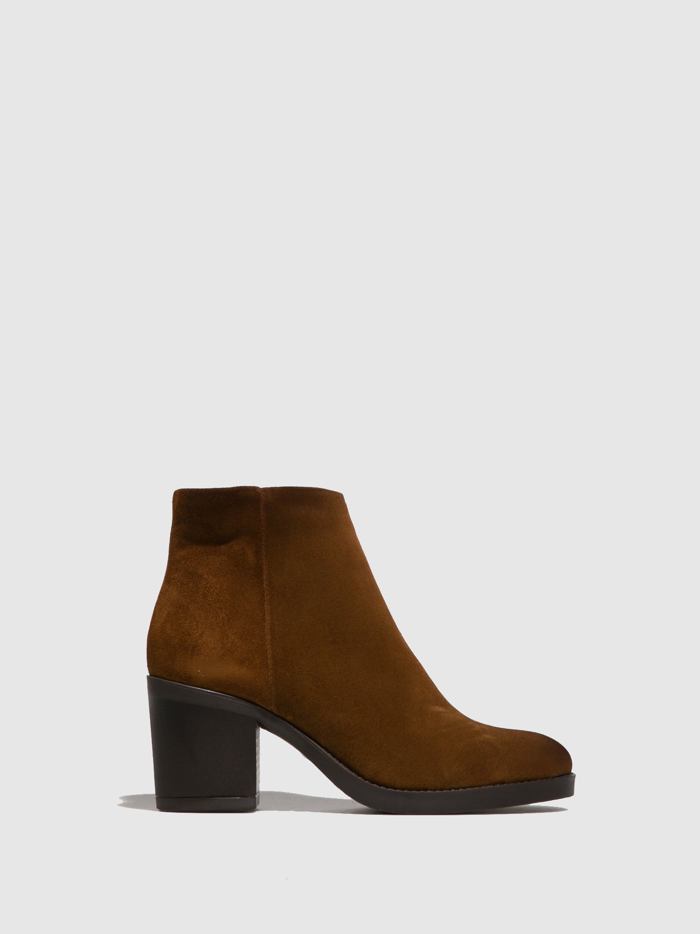 Foreva Camel Zip Up Ankle Boots