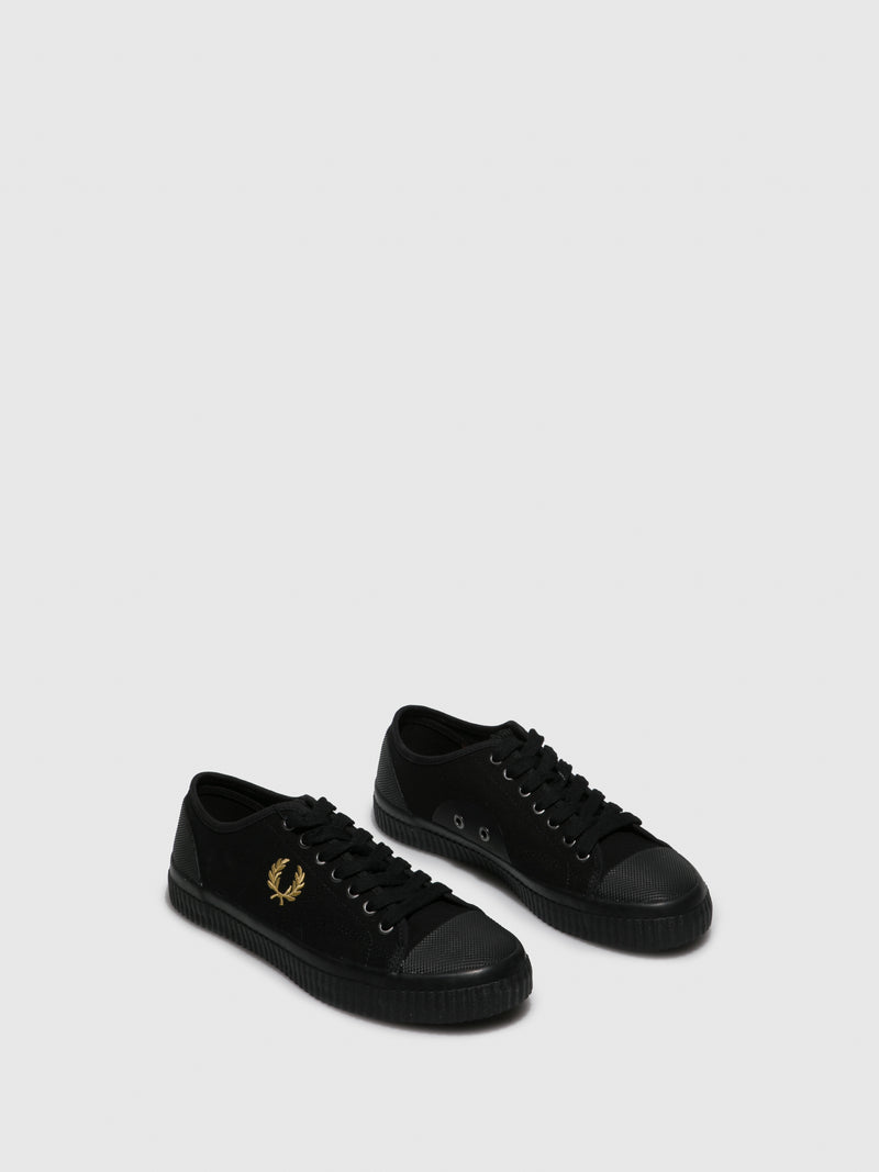 Fred Perry Black Lace-up Trainers