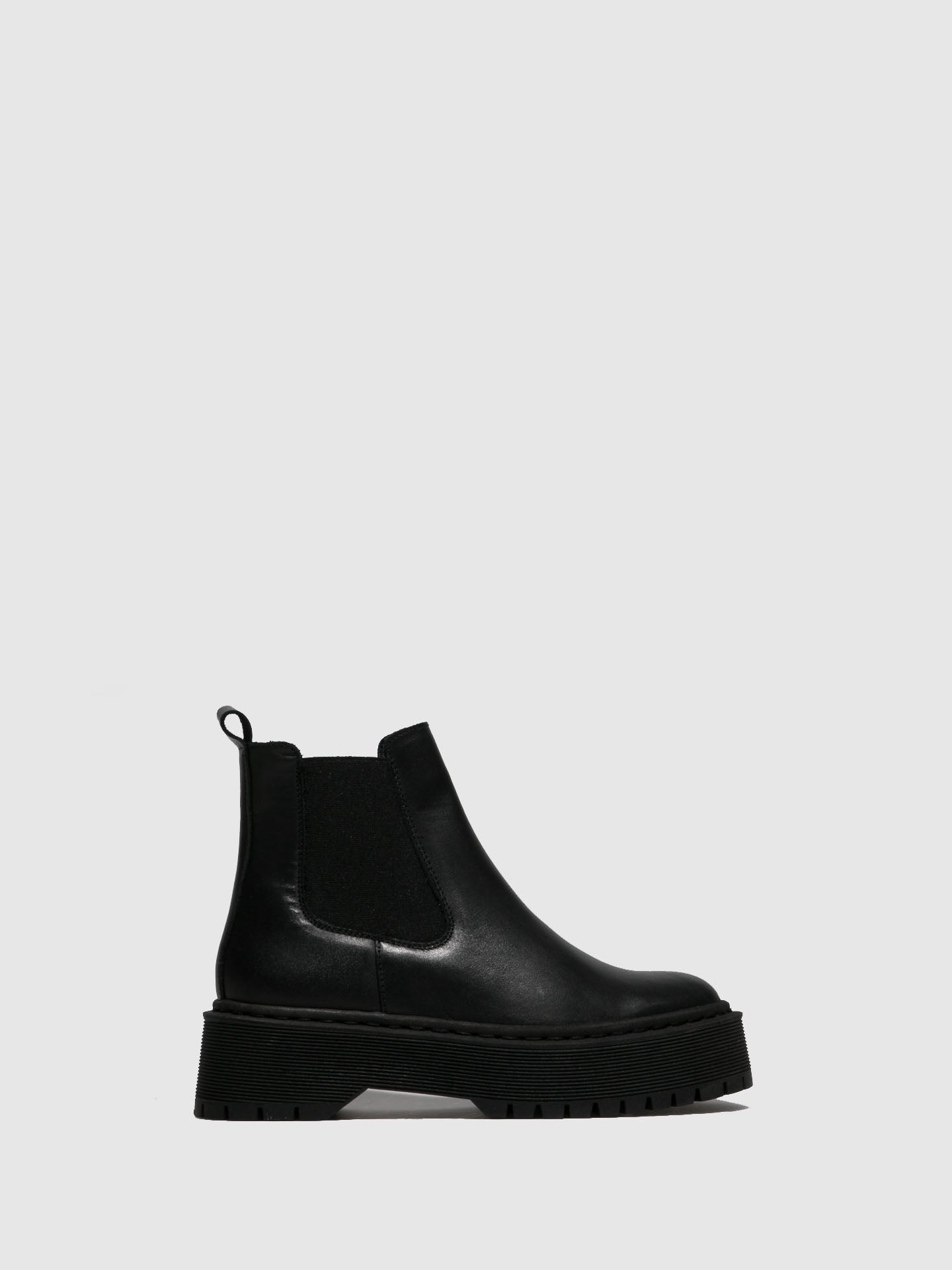 Fungi Black Elasticated Ankle Boots