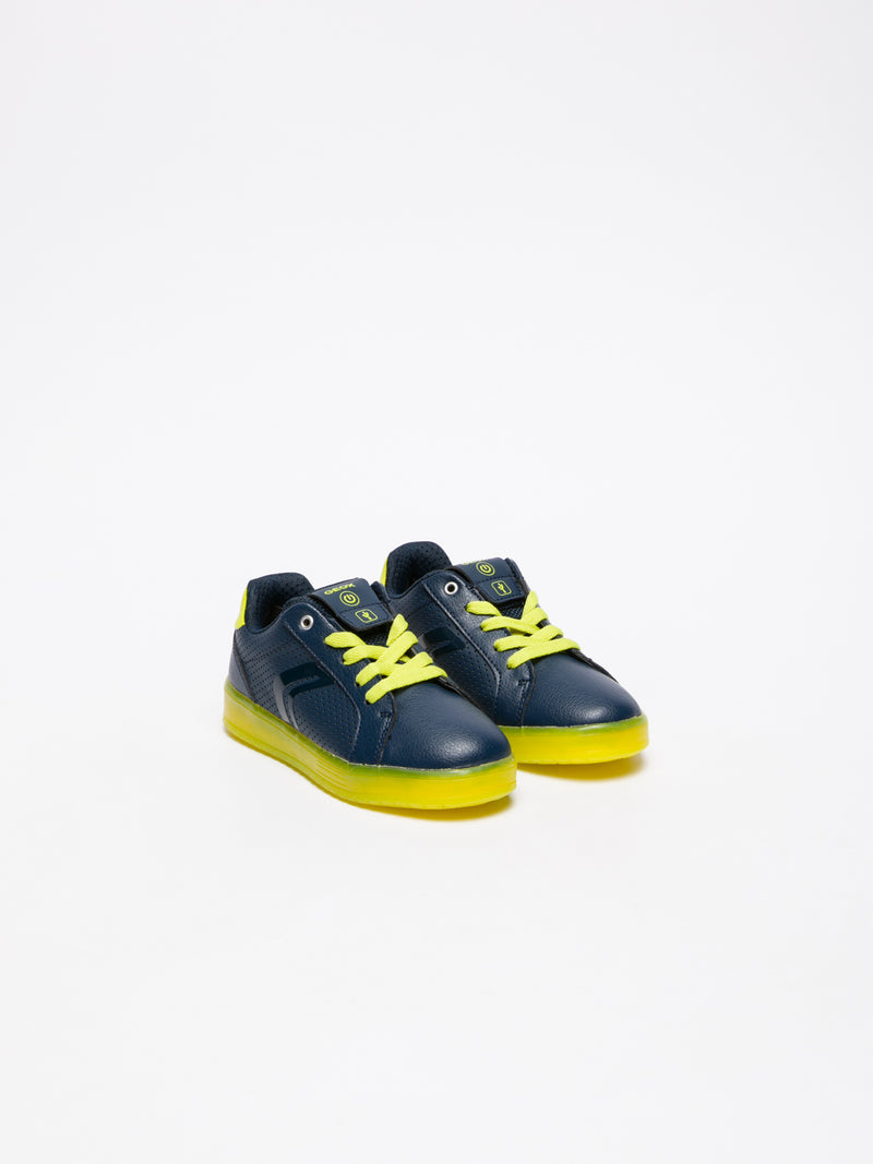 Geox Navy Lace-up Trainers