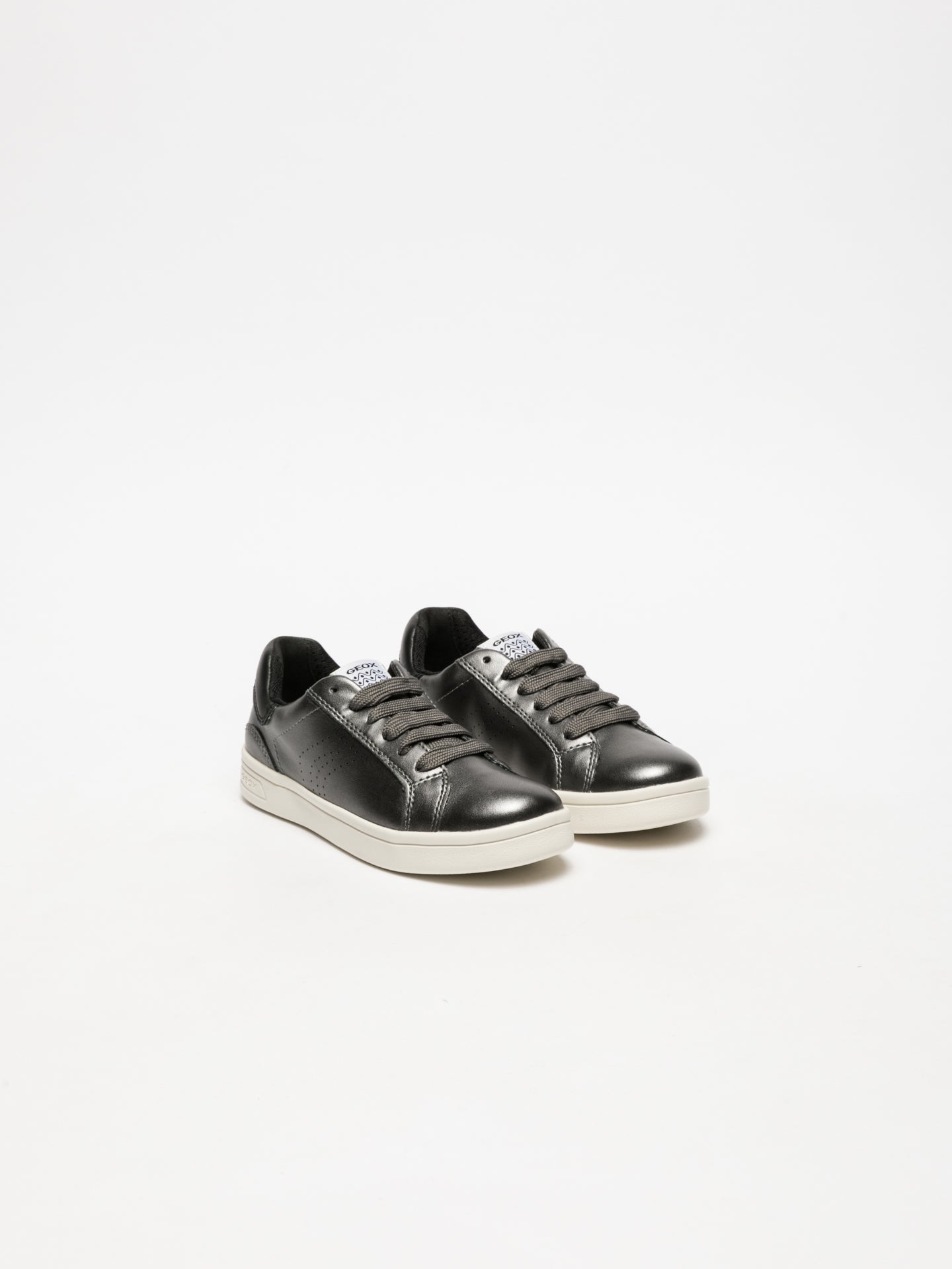 Geox Silver Lace-up Trainers