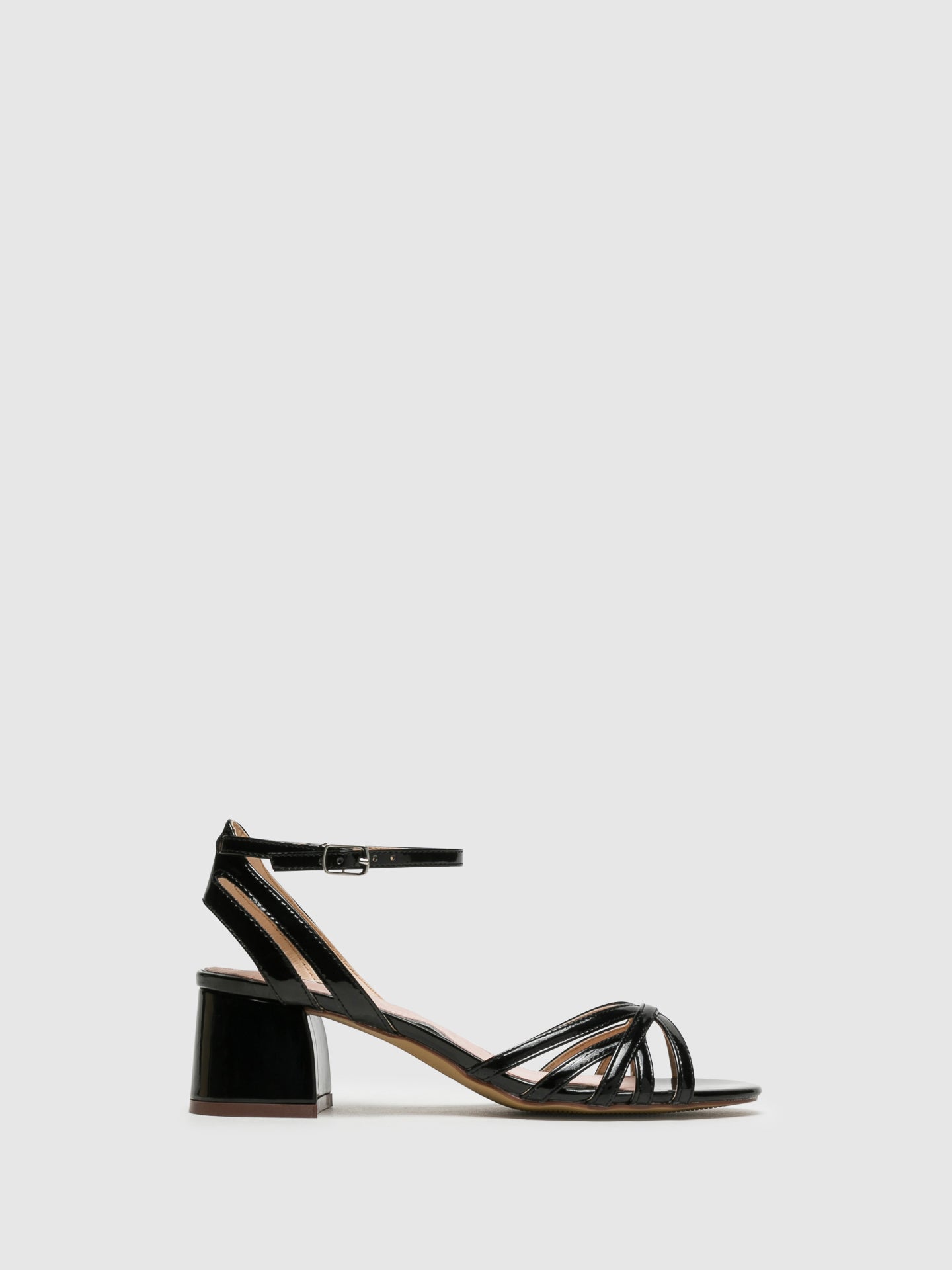 Mariamare Black Sling-Back Sandals