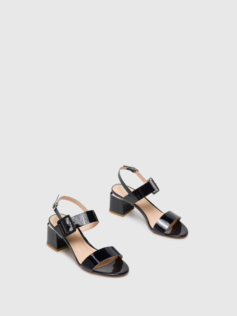 Sofia Costa Blue Buckle Sandals