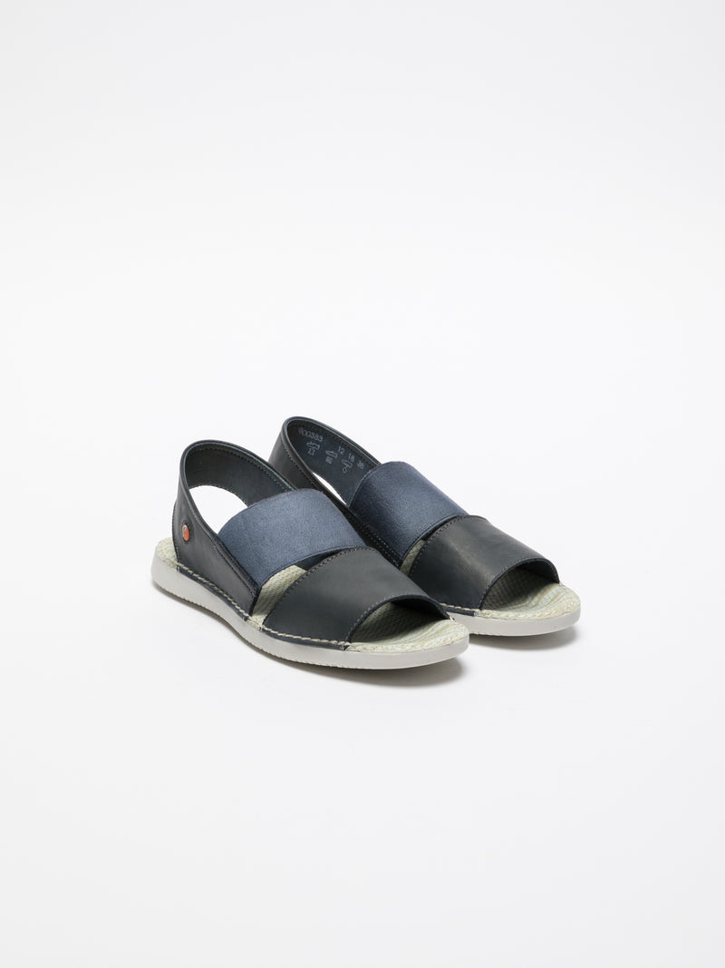 Softinos Navy Sling-Back Sandals