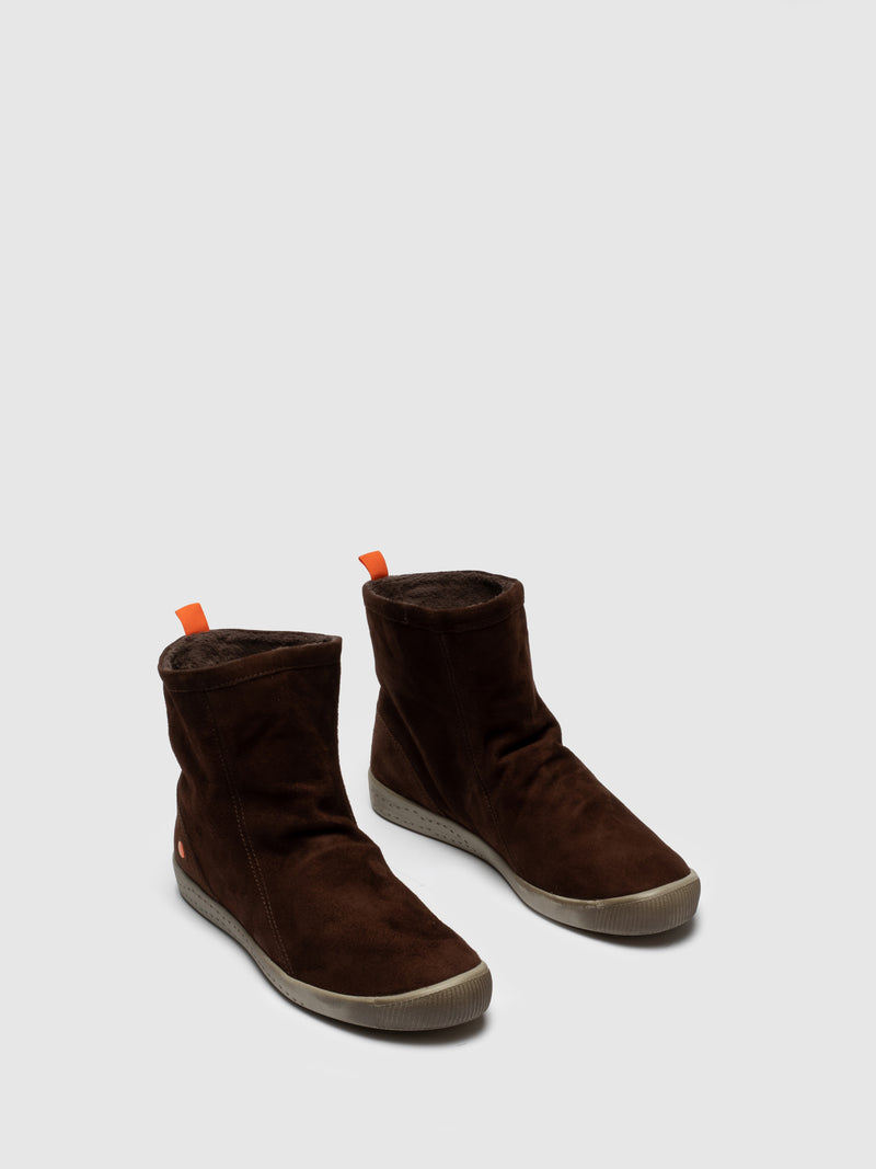 Softinos Brown Sock Ankle Boots