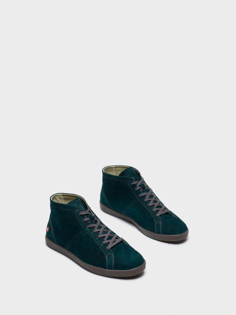 Softinos DarkGreen Hi-Top Trainers