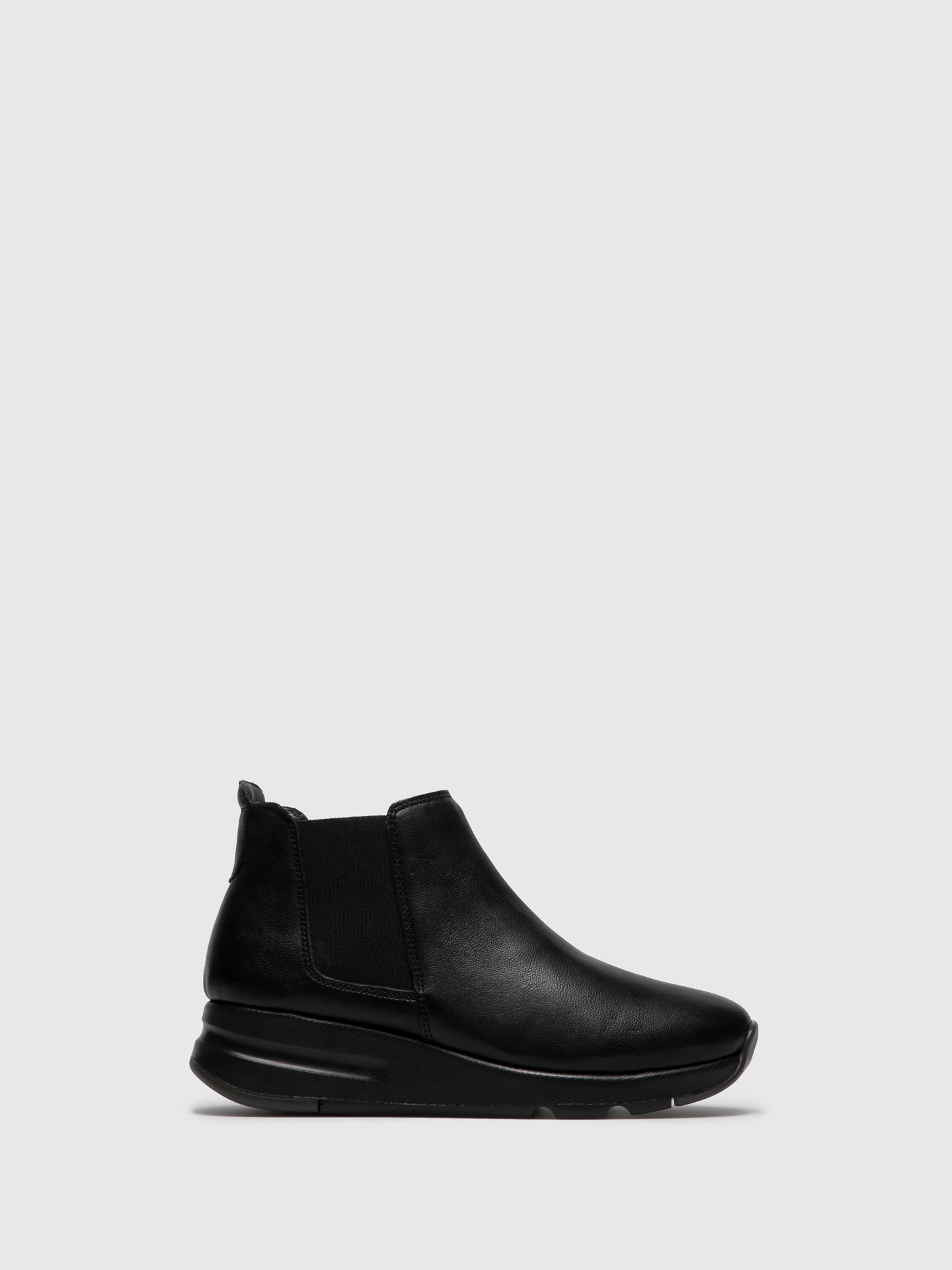 Saydo Black Elasticated Ankle Boots