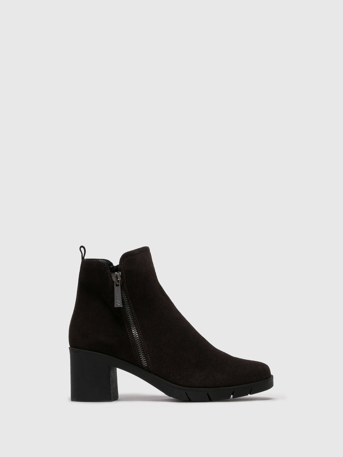 The Flexx Brown Zip Up Ankle Boots