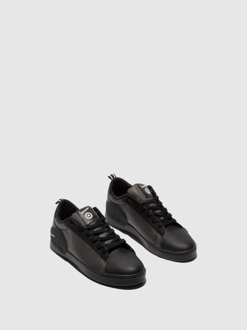 Vespa Black Lace-up Shoes